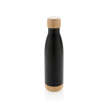 Stainless steel bottle with bamboo lid 520ml pack of 25 - hospitality