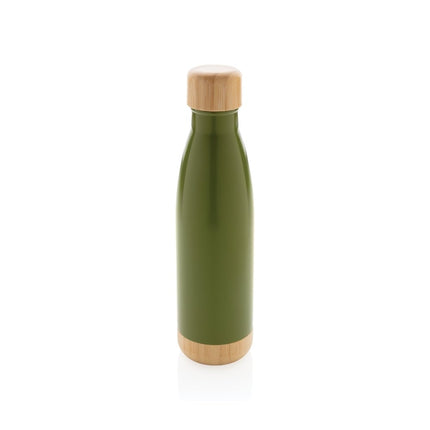 Stainless steel bottle with bamboo lid 520ml pack of 25 - hospitality