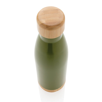 Stainless steel bottle with bamboo lid 520ml pack of 25 - hospitality