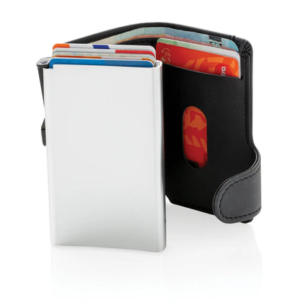 Standard aluminium RFID cardholder with PU wallet - hospitality