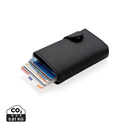 Standard aluminium RFID cardholder with PU wallet - hospitality