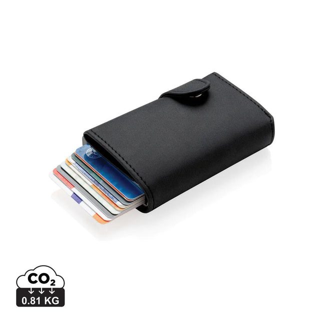 Standard aluminium RFID cardholder with PU wallet - hospitality