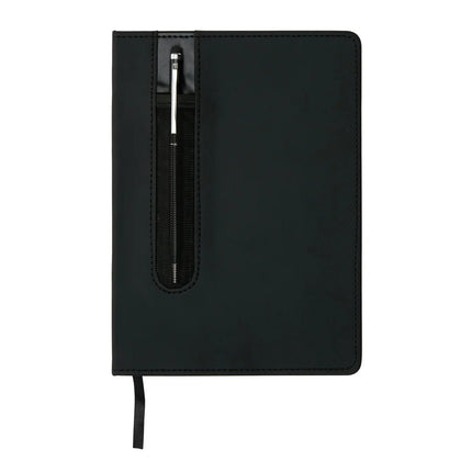 Standard hardcover PU A5 notebook with stylus pen - hospitality