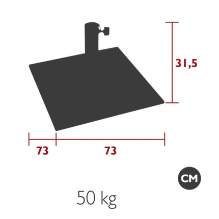 Steel Parasol Base 50kg (also Teak Parasole ) - hospitality