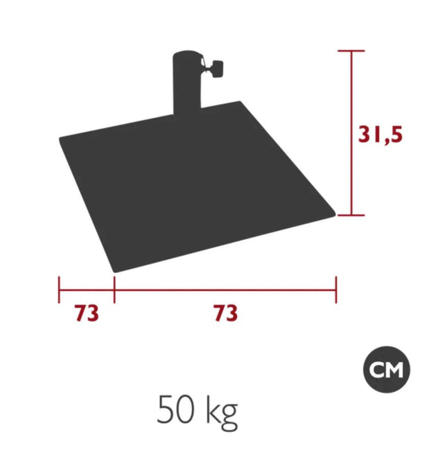 Steel Parasol Base 50kg (also Teak Parasole ) - hospitality