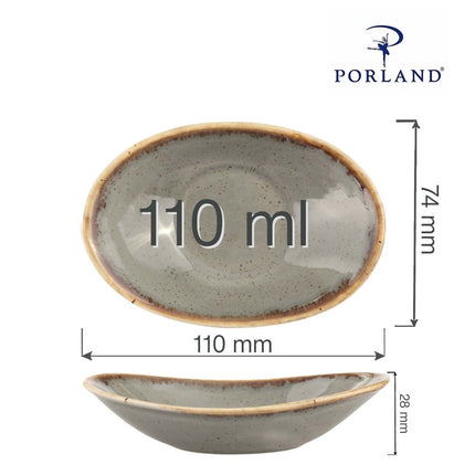 Stone oval mini dish, 110mm - CWDH