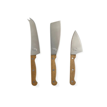 Story Of Cheese Collection In Acacia Wood Box With Stainless Steel Cheese Knives - hospitality