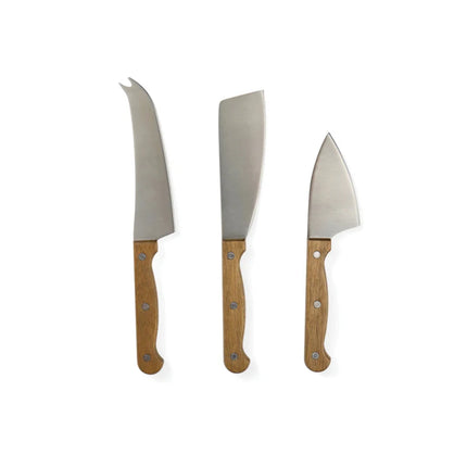 Story Of Cheese Collection In Acacia Wood Box With Stainless Steel Cheese Knives - hospitality