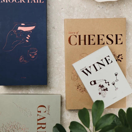 Story Of Mocktail Collection In Bookbound Gift Box With FSC Acacia Muddler And Stainless Steel Jigger - hospitality
