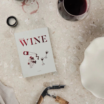 Story Of Wine Bookbound Barware Collection Handcrafted In Premium Materials With Corkscrew Bottle Stopper - hospitality
