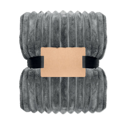 Striped Recycled Fleece Throw 450gsm – 130 × 170 cm - CWDH