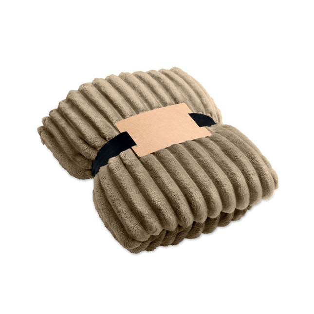 Striped Recycled Fleece Throw 450gsm – 130 × 170 cm - CWDH