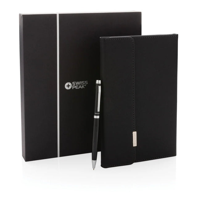 Swiss Peak deluxe A5 notebook and pen set - hospitality