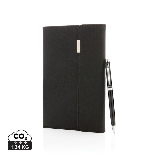 Swiss Peak deluxe A5 notebook and pen set - hospitality