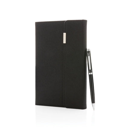 Swiss Peak deluxe A5 notebook and pen set - hospitality