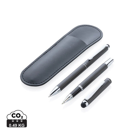 Swiss Peak deluxe pen set in PU pouch - hospitality