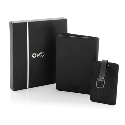 Swiss Peak GRS recycled PU travel gift set - hospitality