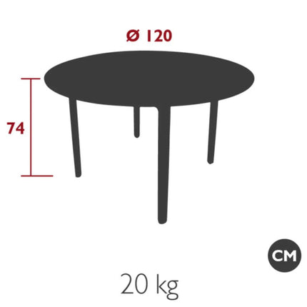 Teak Round Outdoor Table Ø120 - hospitality