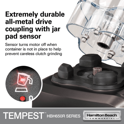 Tempest High-Performance Blender HBH650R-CE, 178X203X(H)457mm - hospitality