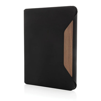 Teri AWARE™ RPET and walnut A4 portfolio - hospitality