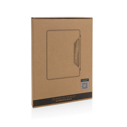 Teri AWARE™ RPET and walnut A4 portfolio - hospitality