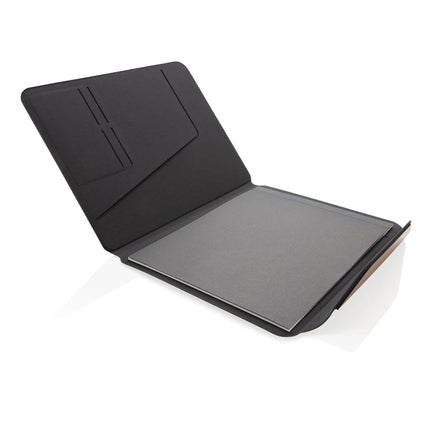 Teri AWARE™ RPET and walnut A4 portfolio - hospitality