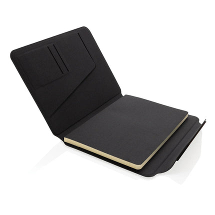 Teri AWARE™ RPET and walnut A5 portfolio - hospitality
