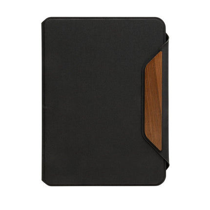 Teri AWARE™ RPET and walnut A5 portfolio - hospitality