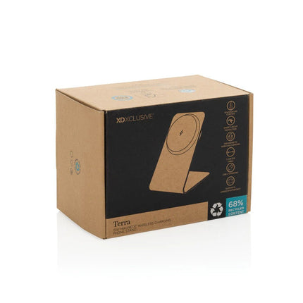 Terra aluminium 15W magnetic wireless charging phone stand - hospitality