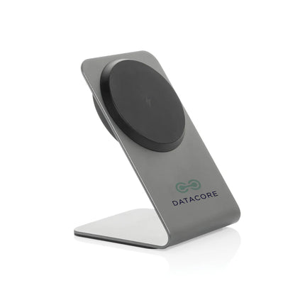 Terra aluminium 15W magnetic wireless charging phone stand - hospitality