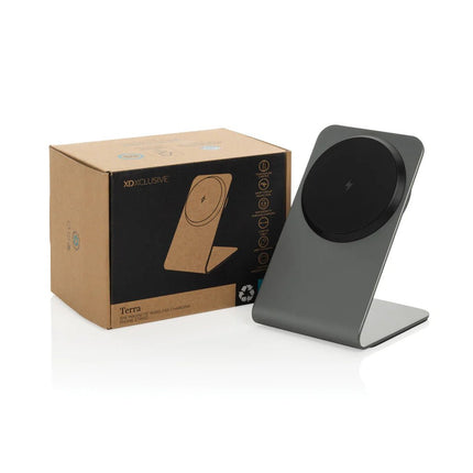 Terra aluminium 15W magnetic wireless charging phone stand - hospitality
