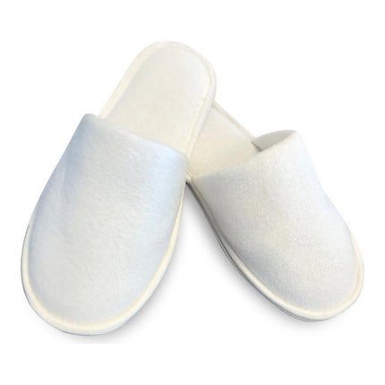 Terry Cotton Hotel Slippers with Double EVA Sole – Closed toe