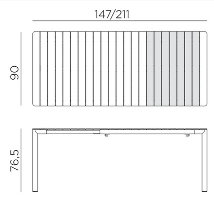 Tevere 147 Extensible Table - hospitality