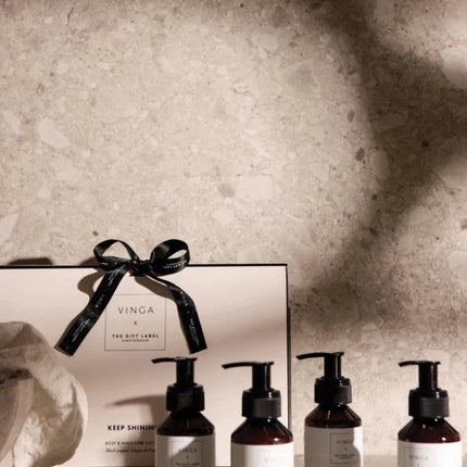 TGL Atelier Collection Hand And Body Care Gift Set In Glass Bottles With Black Pepper Ginger Pomelo Aroma - hospitality