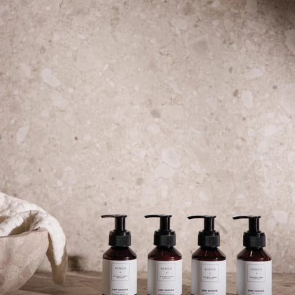 TGL Atelier Collection Hand And Body Care Gift Set In Glass Bottles With Black Pepper Ginger Pomelo Aroma - hospitality