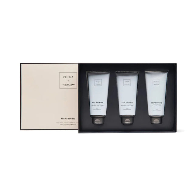 TGL Atelier Three Piece Body Care Gift Set With Handcrafted Formulations And Pepper Ginger Pomelo Scent - hospitality