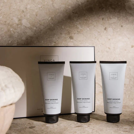 TGL Atelier Three Piece Body Care Gift Set With Handcrafted Formulations And Pepper Ginger Pomelo Scent - hospitality
