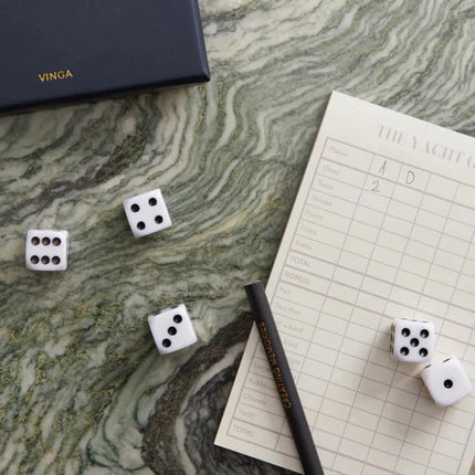 The Yacht Collection Luxury Coffee Table Dice Game In Walnut Box With Gilded Embellishments - hospitality
