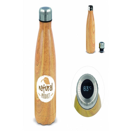 Thermo bottle 500ml with temperature display pack of 25 - hospitality