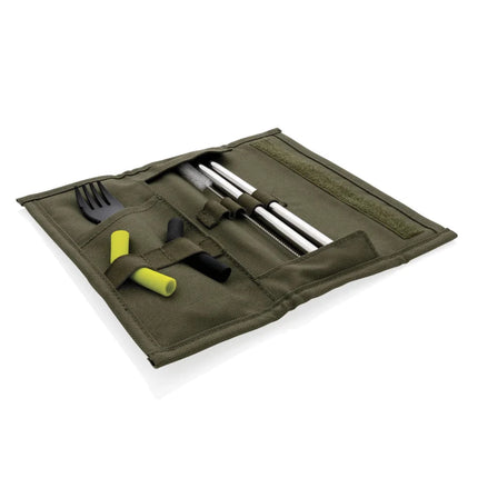 Tierra 2pcs straw and cutlery set in pouch - hospitality