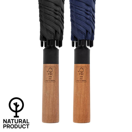 Tony Aware™ 30 inch acacia auto open umbrella - hospitality