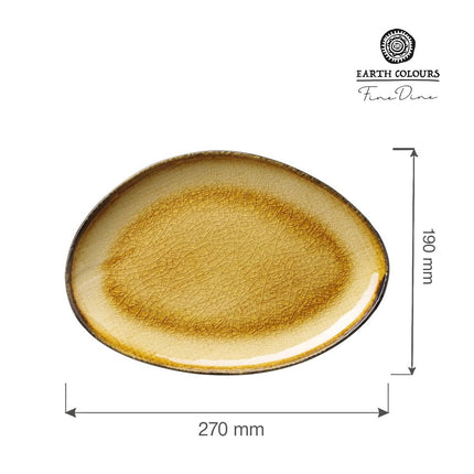 Topaz organic shaped plate, 270x190mm - hospitality