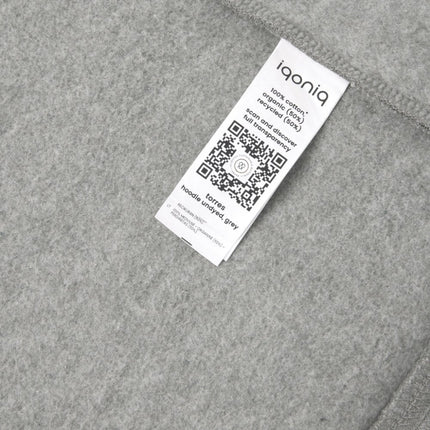Torre recycled cotton hoodie undyed - hospitality
