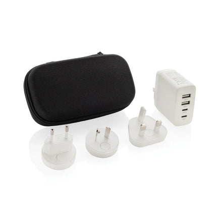 TravelCharge Pro RCS rplastic travel charger with USB C - hospitality