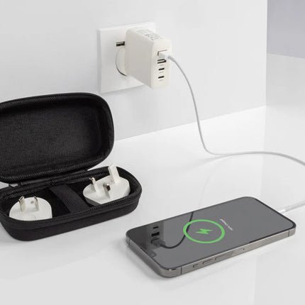 TravelCharge Pro RCS rplastic travel charger with USB C - hospitality