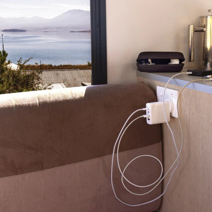 TravelCharge Pro RCS rplastic travel charger with USB C - hospitality