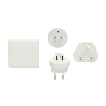TravelCharge Pro RCS rplastic travel charger with USB C - hospitality