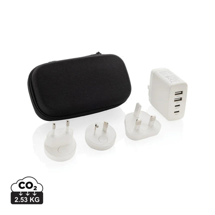 TravelCharge Pro RCS rplastic travel charger with USB C - hospitality