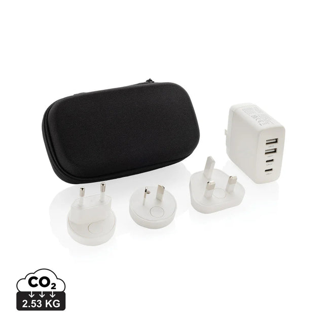 TravelCharge Pro RCS rplastic travel charger with USB C - hospitality