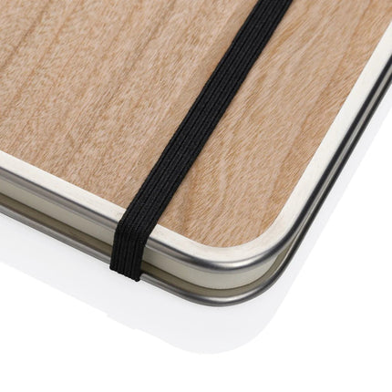 Treeline A5 wooden cover deluxe notebook - hospitality